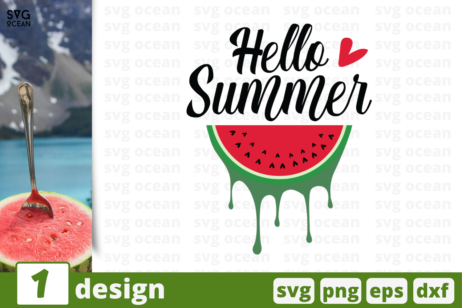 Download 1 HELLO SUMMER svg bundle, watermelon cricut svg By SvgOcean | TheHungryJPEG.com