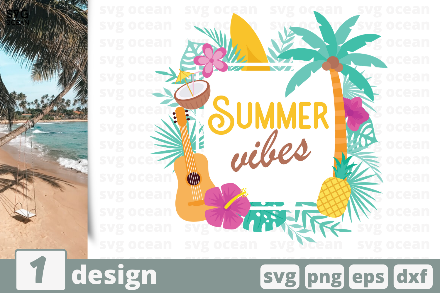1 Summer Svg Bundle Summer Vibes Cricut Svg By Svgocean Thehungryjpeg Com