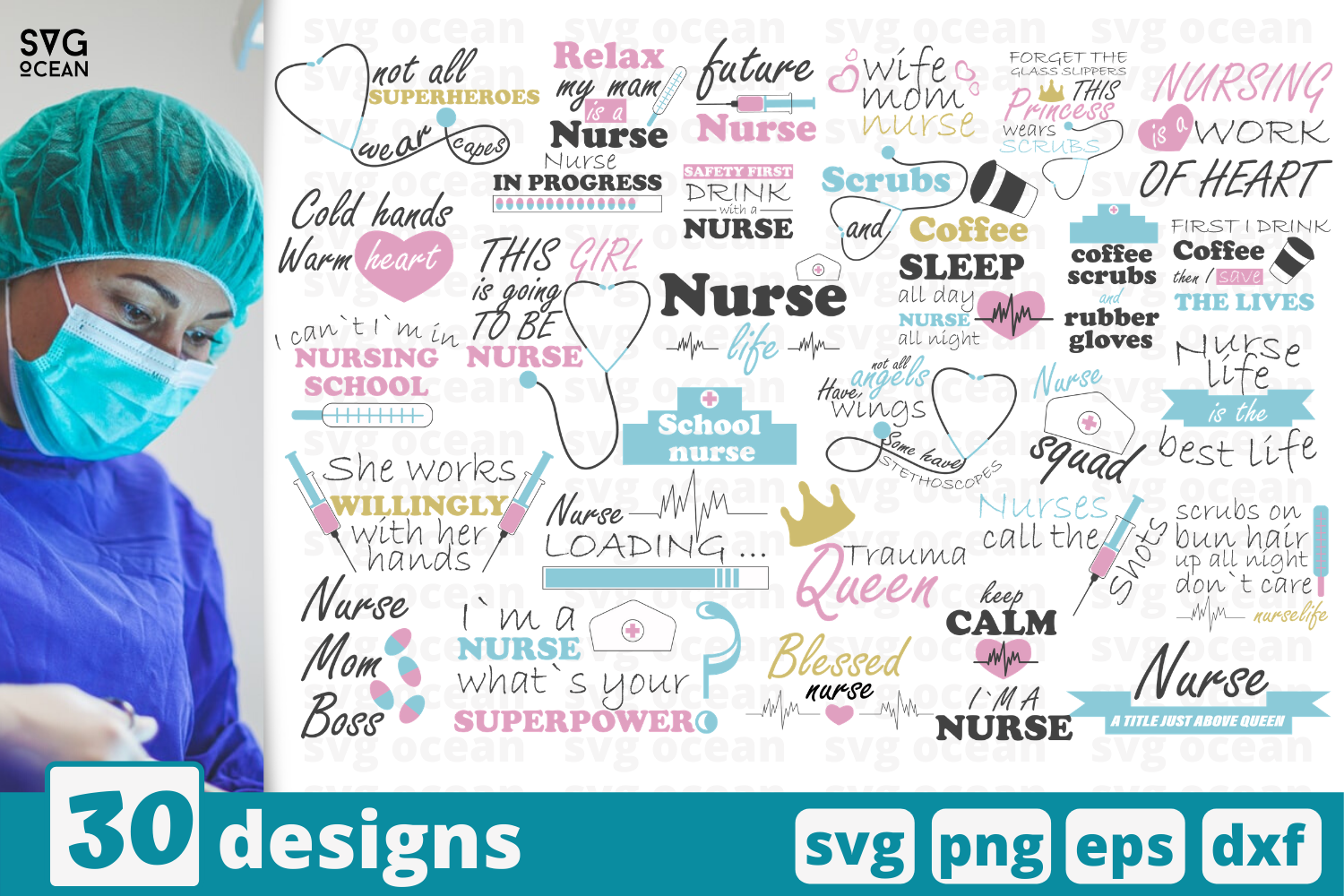 Download 30 NURSE QUOTES svg bundle, work quotes cricut svg By ...