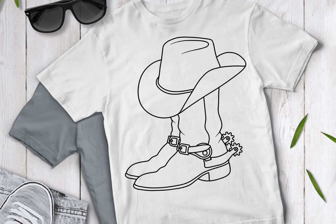 Download Cowboy Boot Svg Cowboy Hat Svg Cowboy Hat Boots Clipart By Doodle Cloud Studio Thehungryjpeg Com