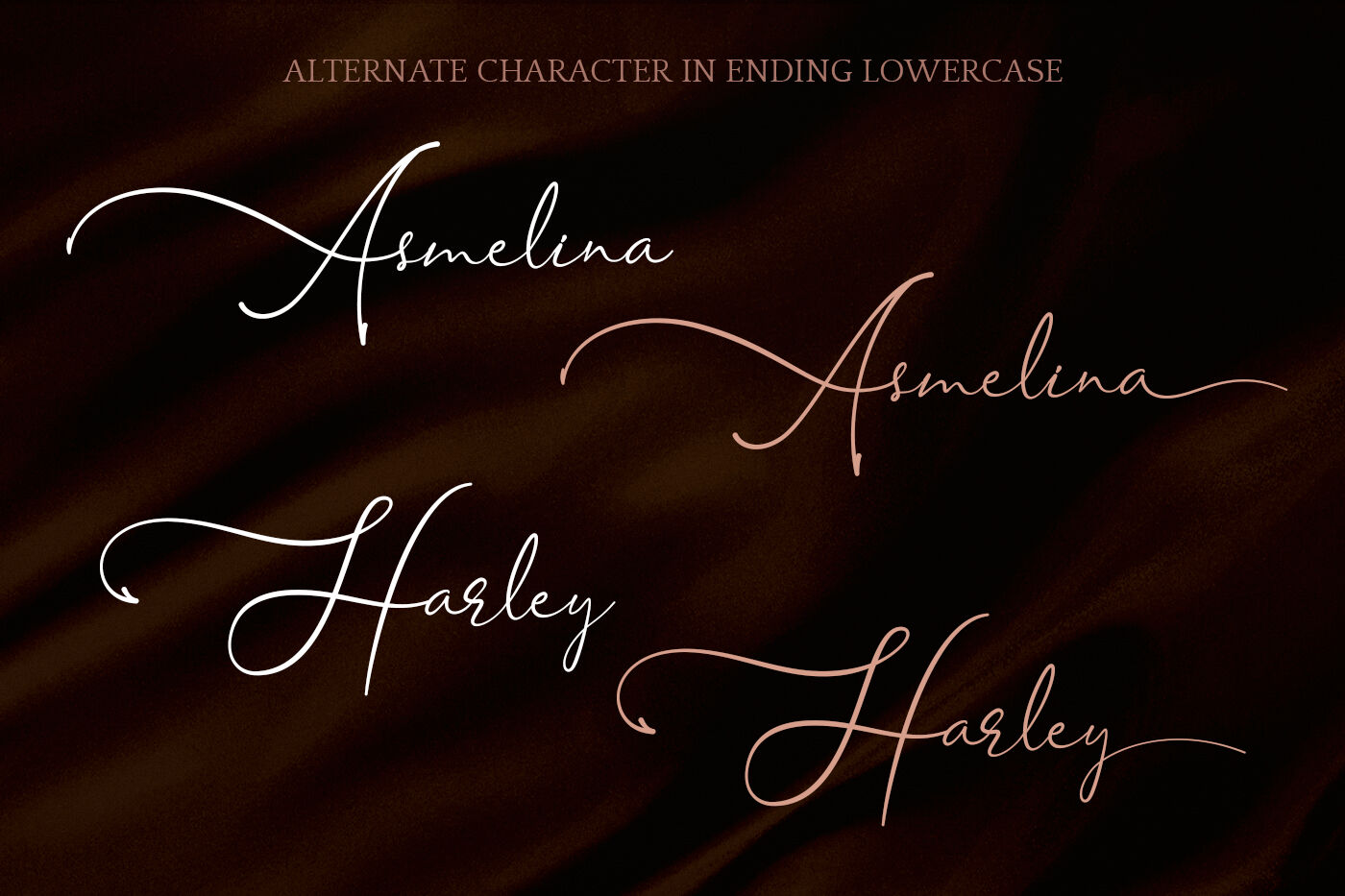 Asmelina Harley Script By Kotak Kuning Studio Thehungryjpeg Com