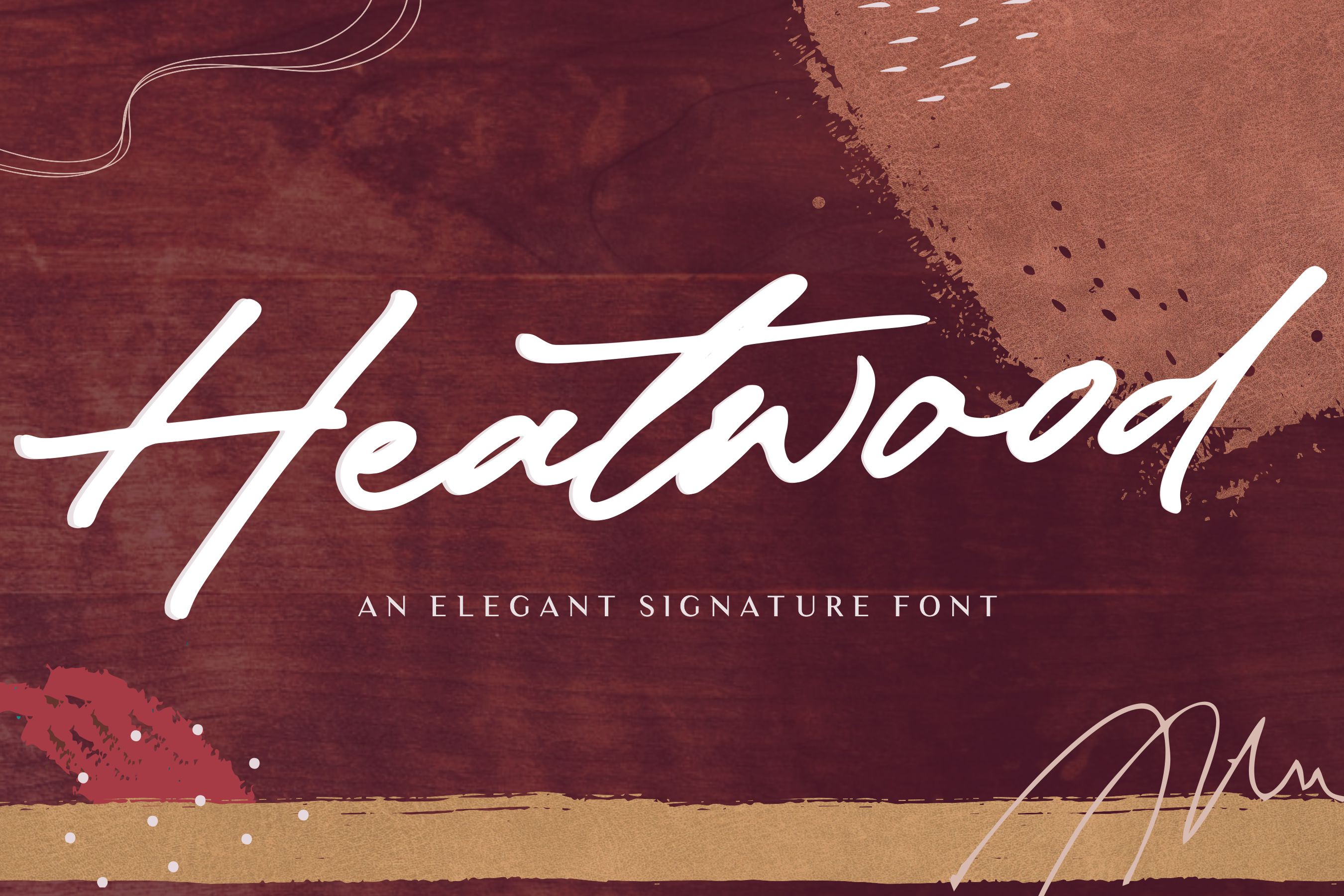 Heatwood An Elegant Signature Font By Balpirick Studio Thehungryjpeg Com