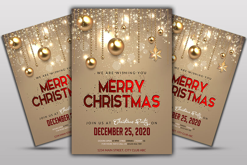 Merry Christmas Flyer Template By Ayme Designs | TheHungryJPEG