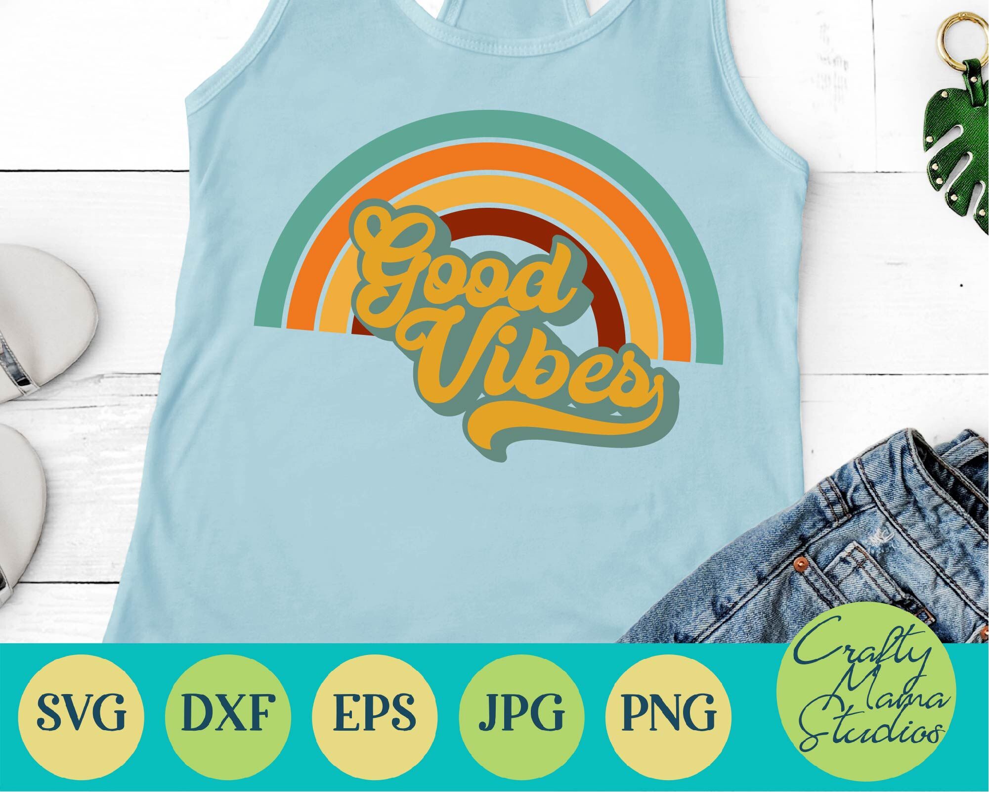 Download Good Vibes Svg, Retro Svg, Summer Svg By Crafty Mama ...
