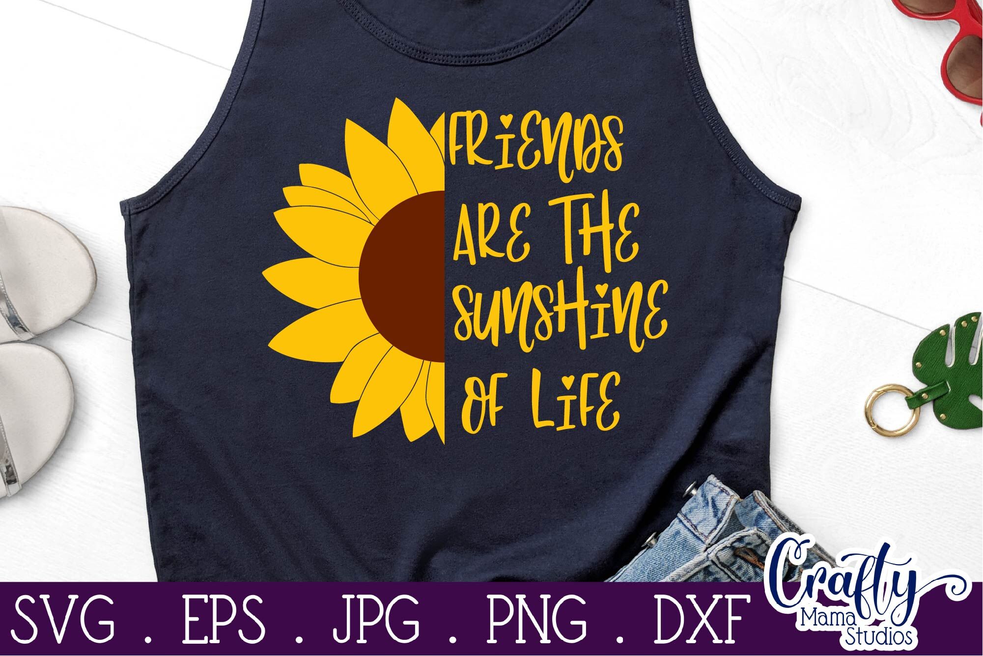 Download Friends Are Sunshine Of Life Svg Sunflower Svg By Crafty Mama Studios Thehungryjpeg Com