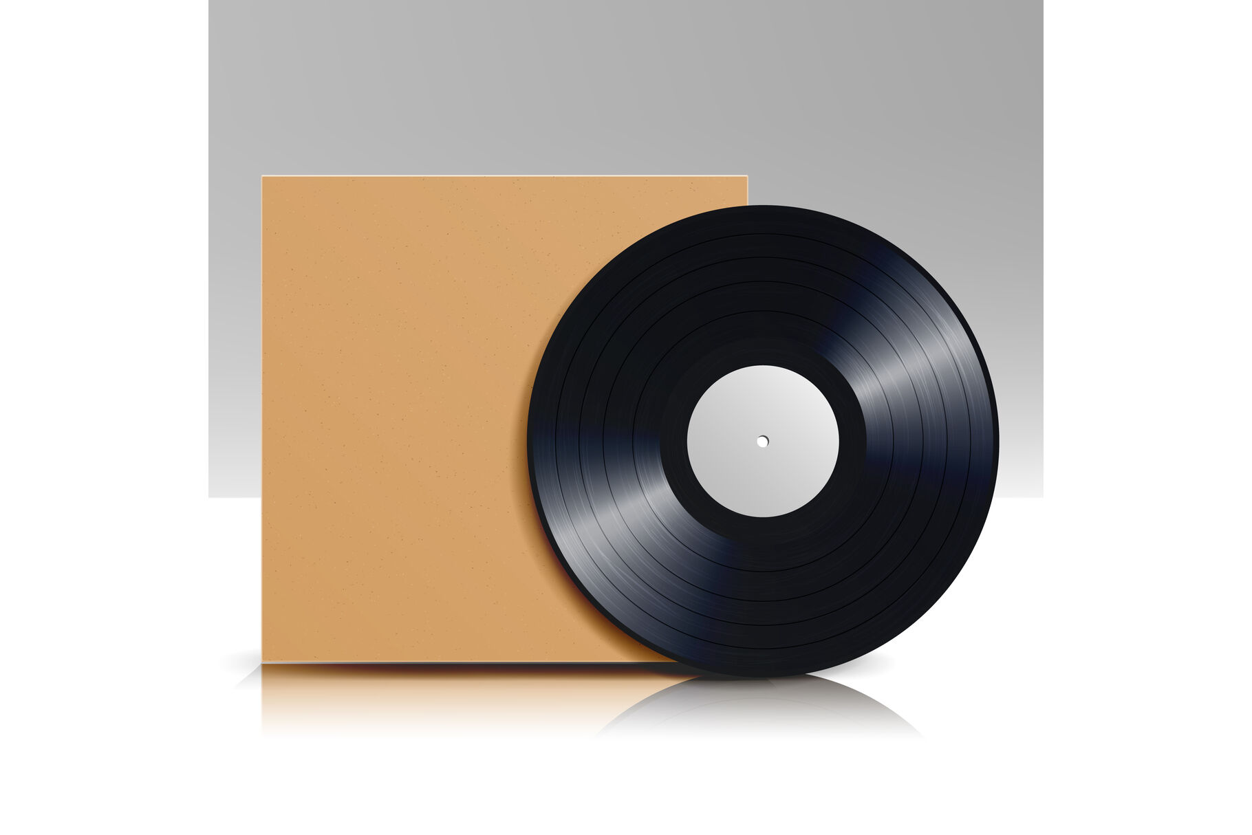 voldtage krøllet søsyge Vinyl Disc In A Case. Blank Isolated White Background. Realistic Empty  Template Of A Music Record Plate With Classic Blank Cover Envelope. Rerto  Mock Up Plate For DJ Scratch. Vector Illustration. By