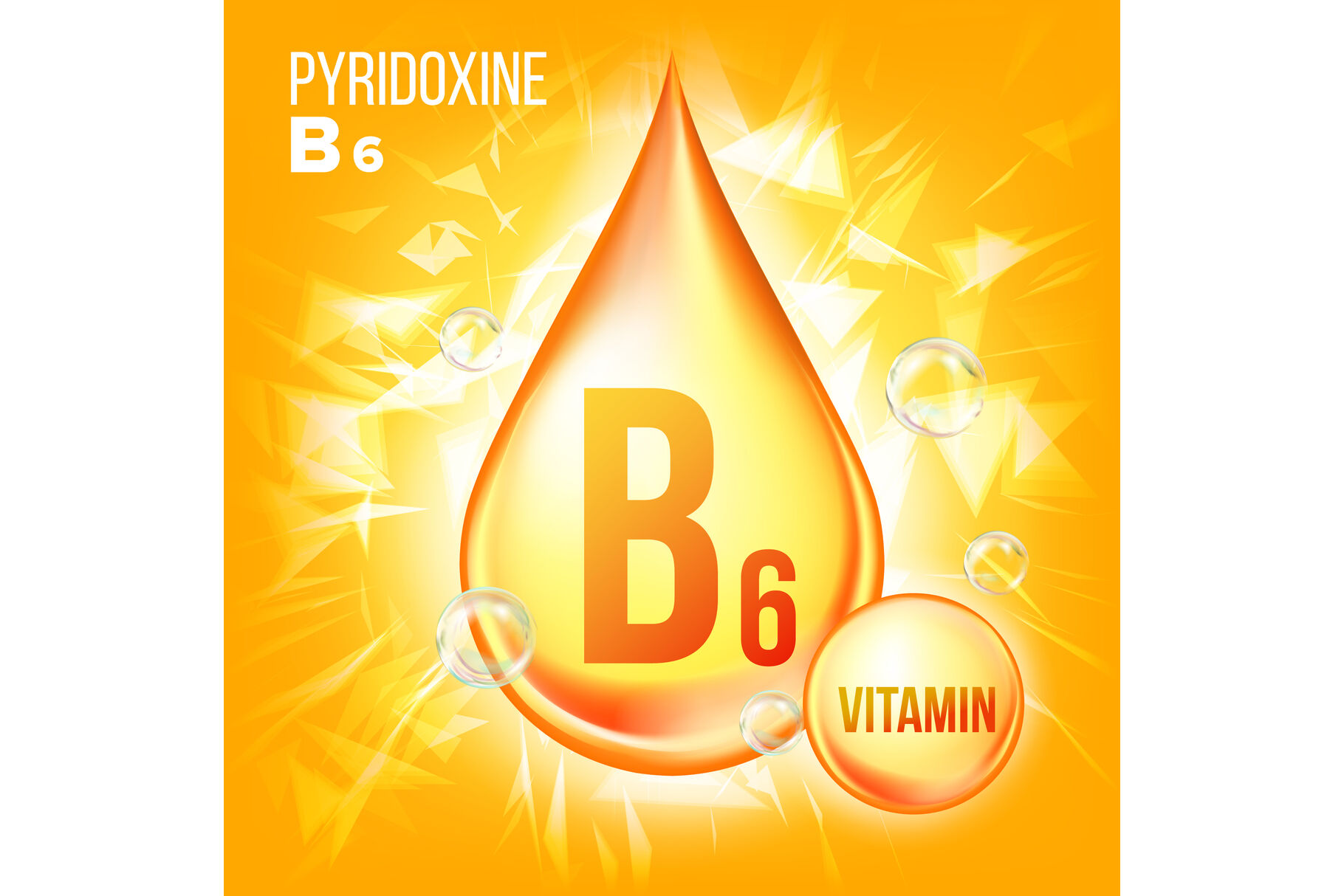 Vitamin B6 Pyridoxine Vector Vitamin Gold Oil Drop Icon Organic Gold Droplet Icon For Beauty Cosmetic Heath Promo Ads Design Drip 3d Complex With Chemical Formula Illustration By Pikepicture Thehungryjpeg Com