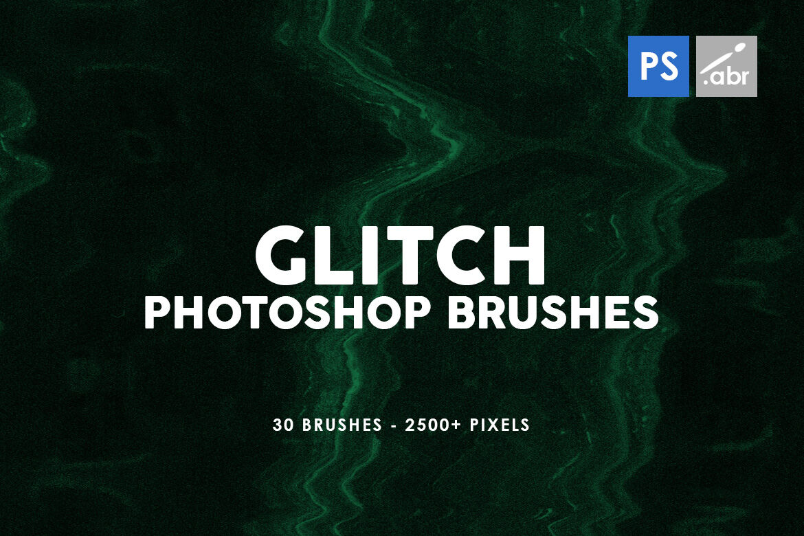 Glitch Photoshop Stamp Brushes By Artistmef Thehungryjpeg Com