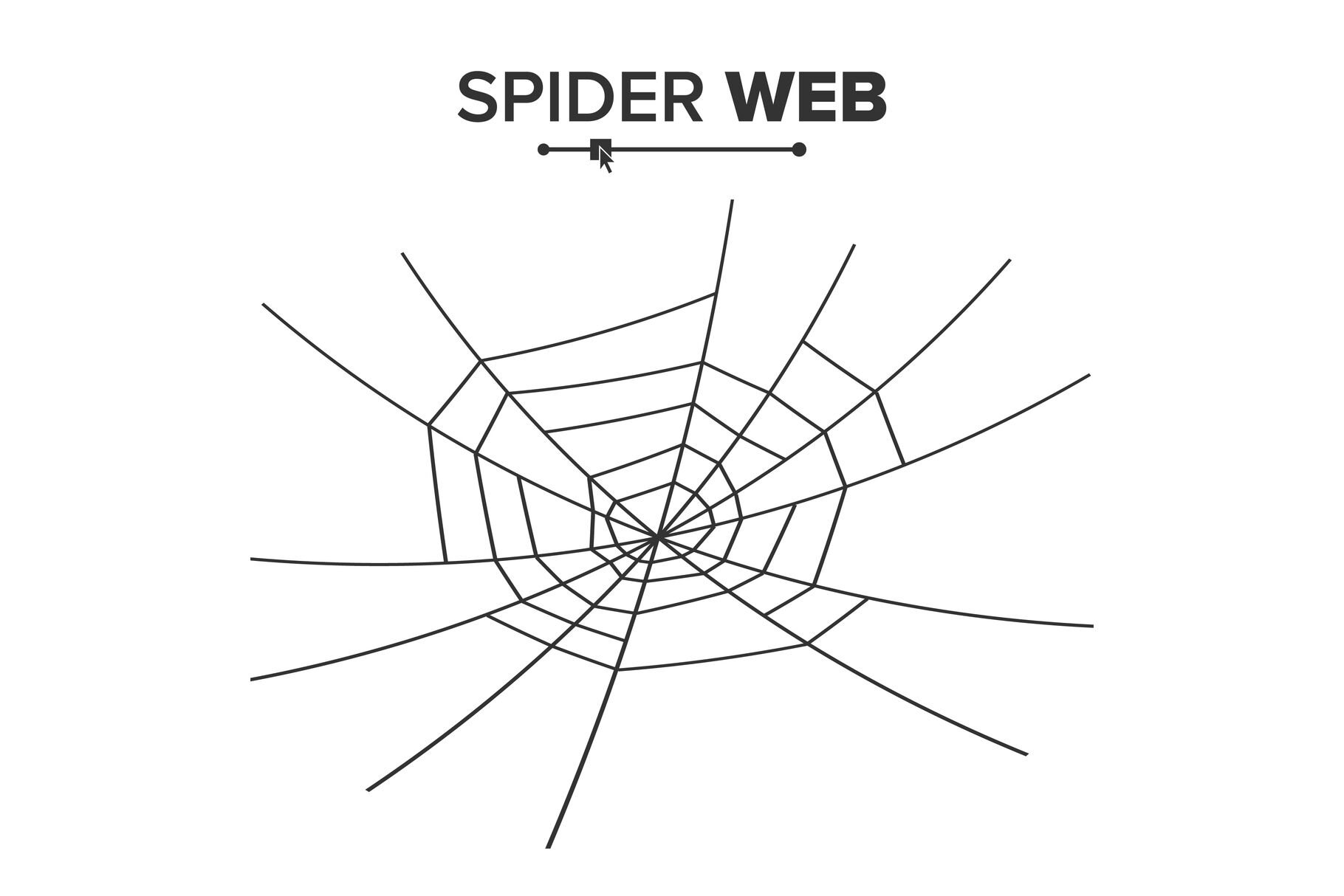 Halloween Spider Web Vector Black Spider Web Isolated On White Monochrome Hector Venom Cobweb For Halloween Design By Pikepicture Thehungryjpeg Com