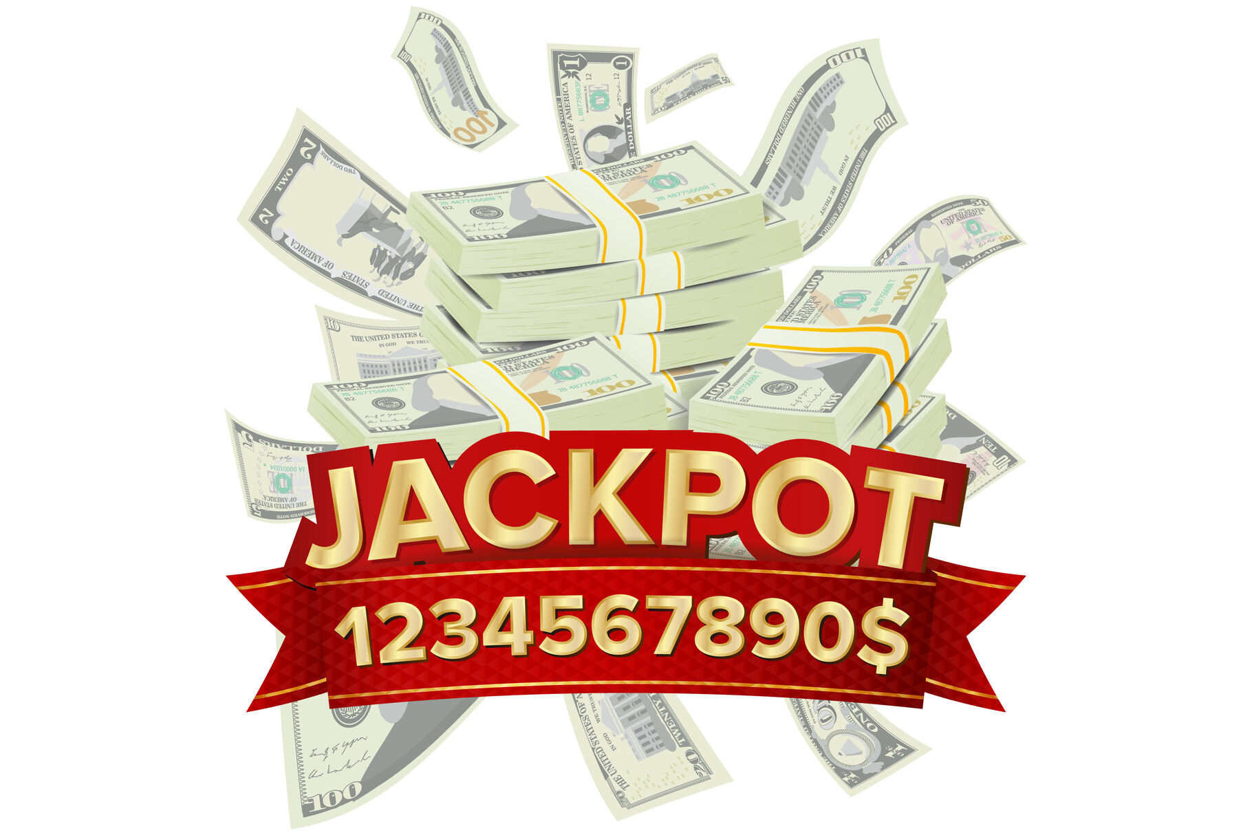 Jackpot Isolated Vector Golden Casino Treasure Big Win Banner For Online Casino Card Games Poker Roulette By Pikepicture Thehungryjpeg Com