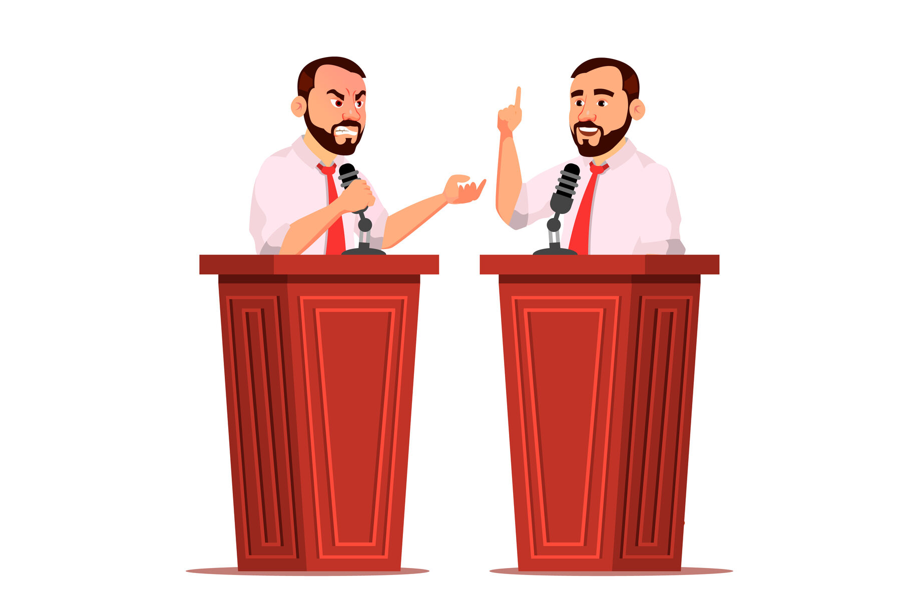 Speaker Man Vector. Podium With Microphone. Giving Public Speech. Debates.  Presentation. Isolated Flat Cartoon Character Illustration By Pikepicture |  TheHungryJPEG
