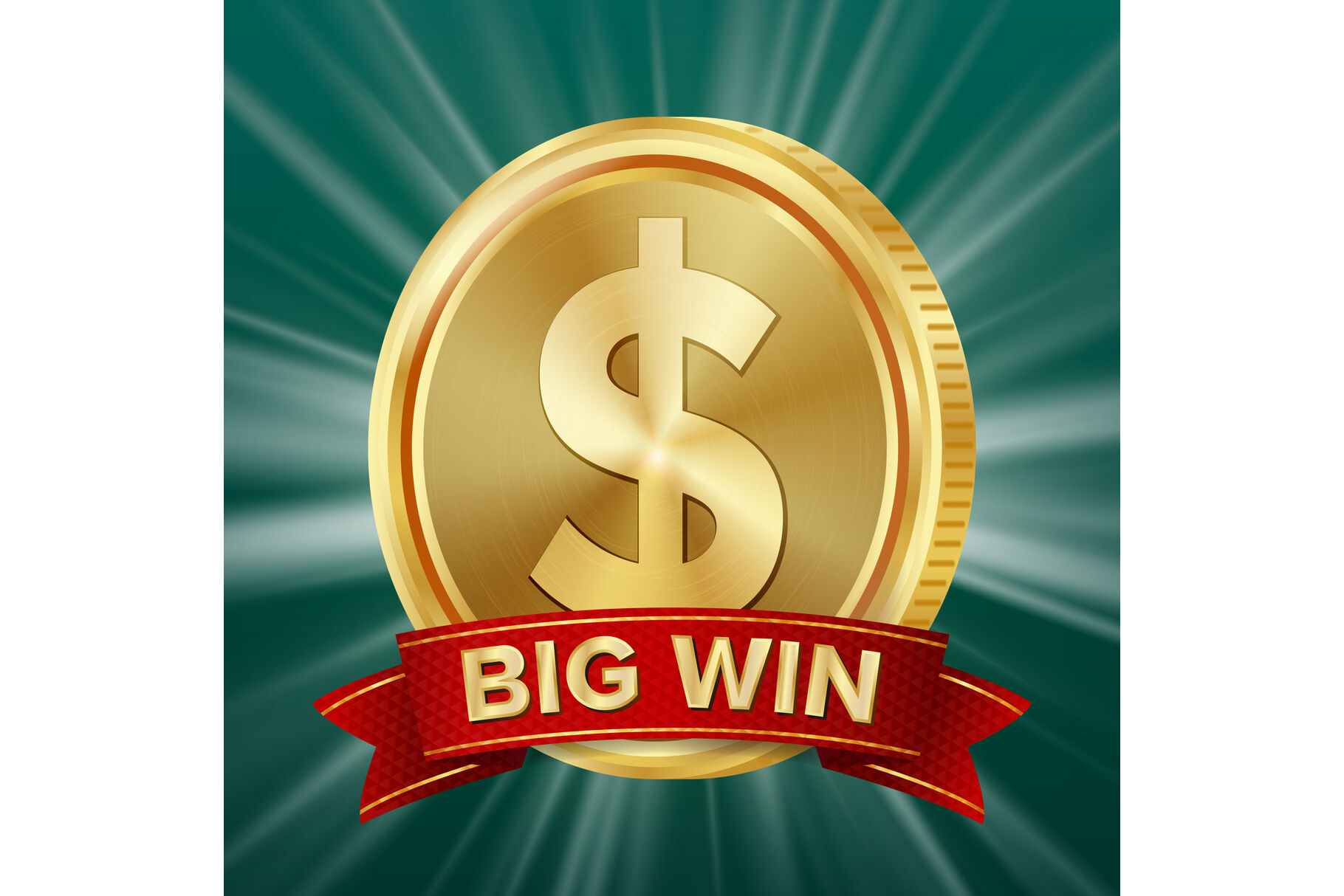 Big Win Banner. Background For Online Casino, Gambling Club, Poker,  Billboard. Gold Coins Jackpot Illustration. By Pikepicture | TheHungryJPEG