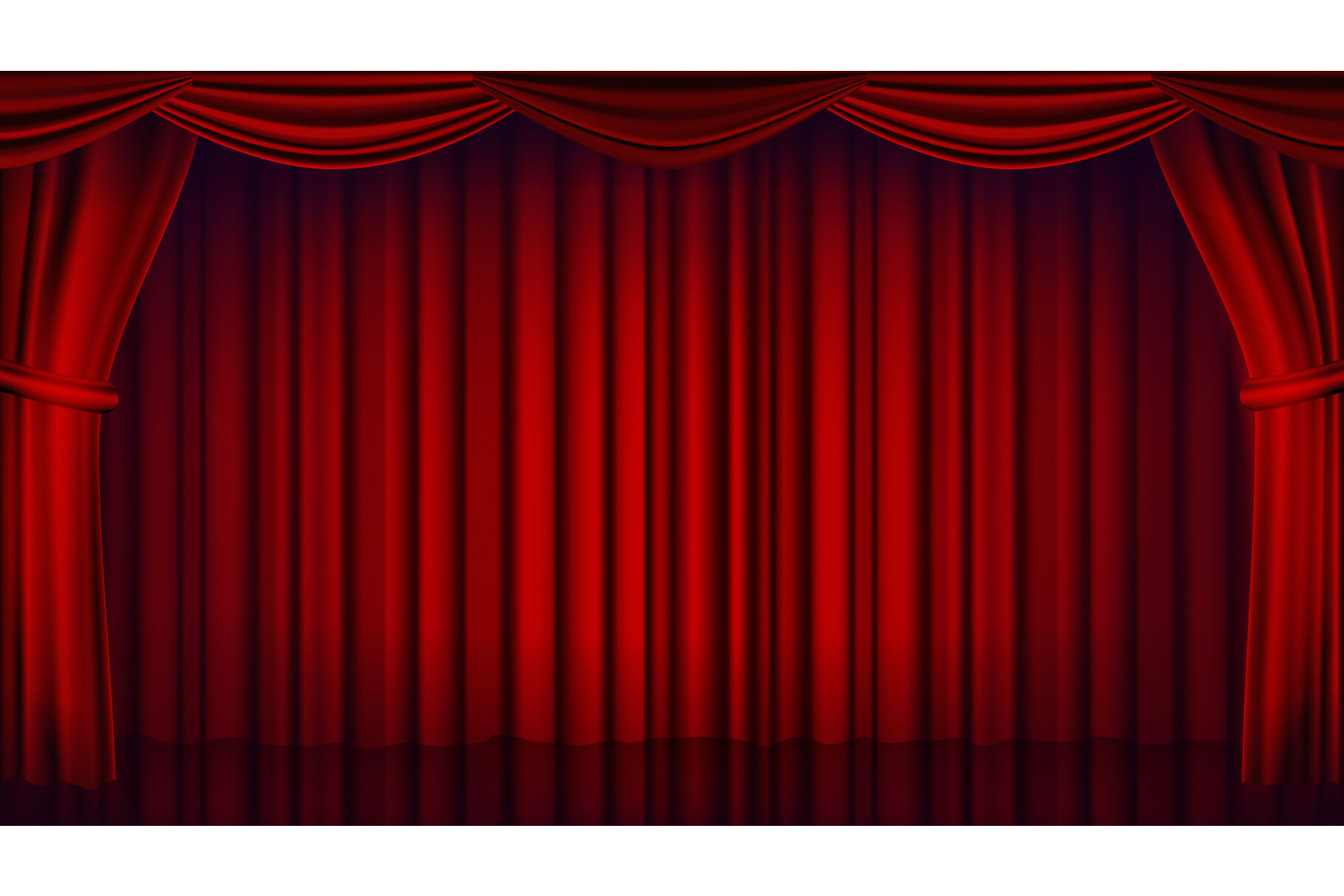 udluftning mastermind Skærm Red Theater Curtain Vector. Theater, Opera Or Cinema Closed Scene.  Realistic Red Drapes Illustration By Pikepicture | TheHungryJPEG