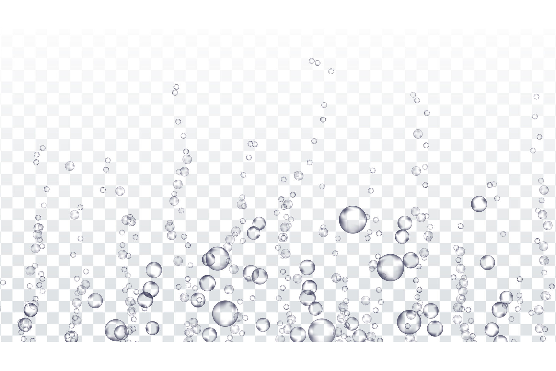 Водные пузыри на прозрачном фоне вектор