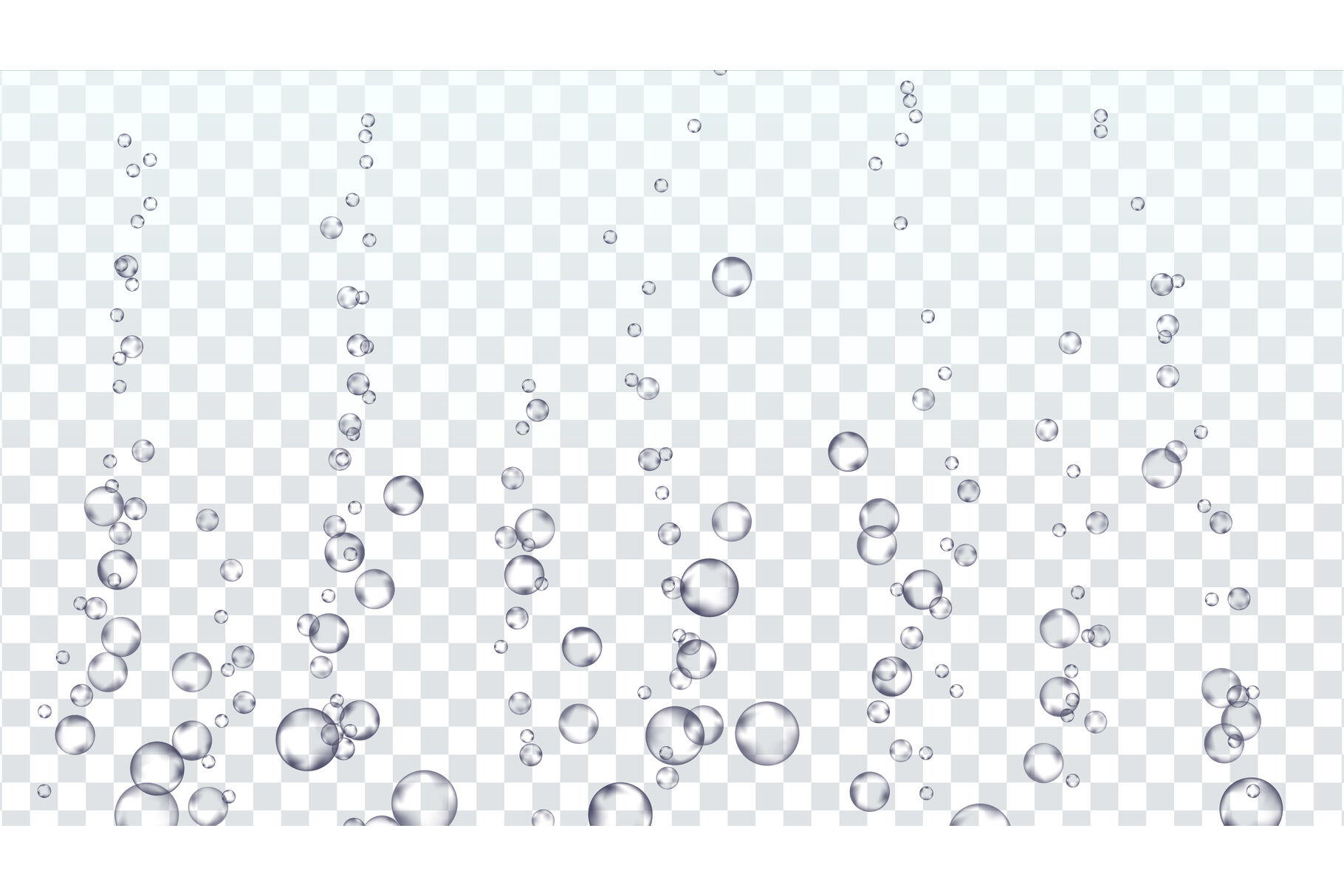 Bubbles Transparent Vector. Underwater. Water Drops, Bubbles Texture ...