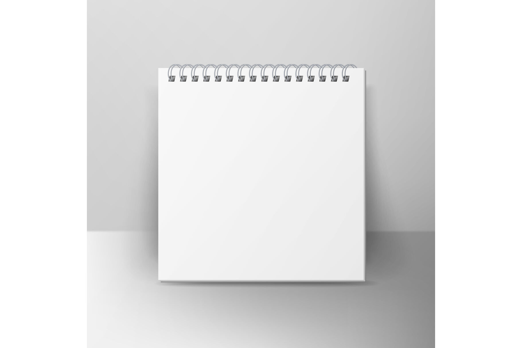 Premium Vector  Realistic blank horizontal open realistic spiral notepad .