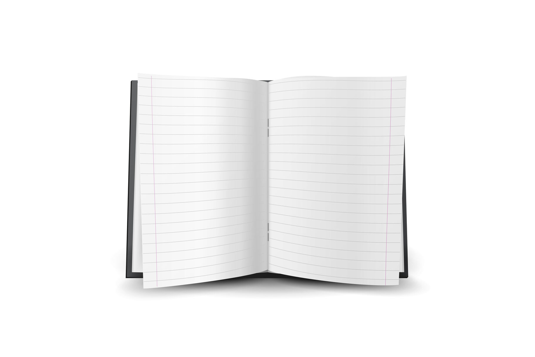 School Notebook Paper Vector. Exercise School Book. Realistic 3d Mock ...