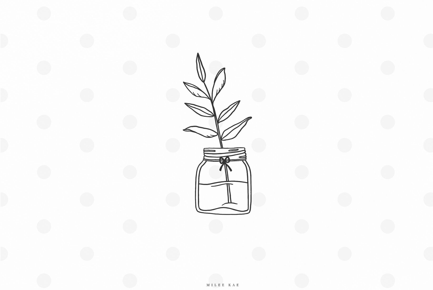 Mason jar with leaf svg cut file By Michelekae | TheHungryJPEG
