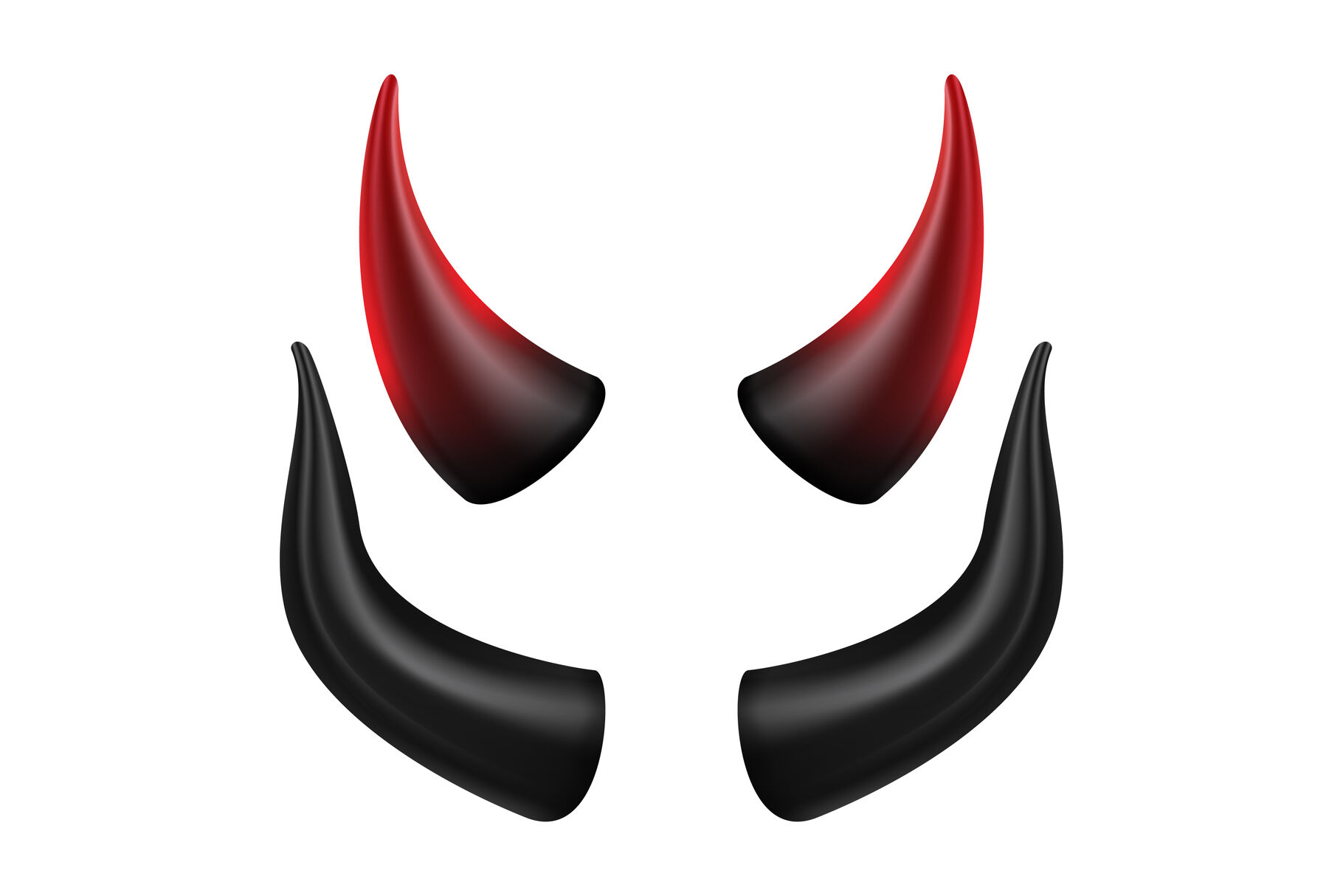 Devils Horns Vector Good For Halloween Party Satan Horns Symbol Isolated Illustration By 