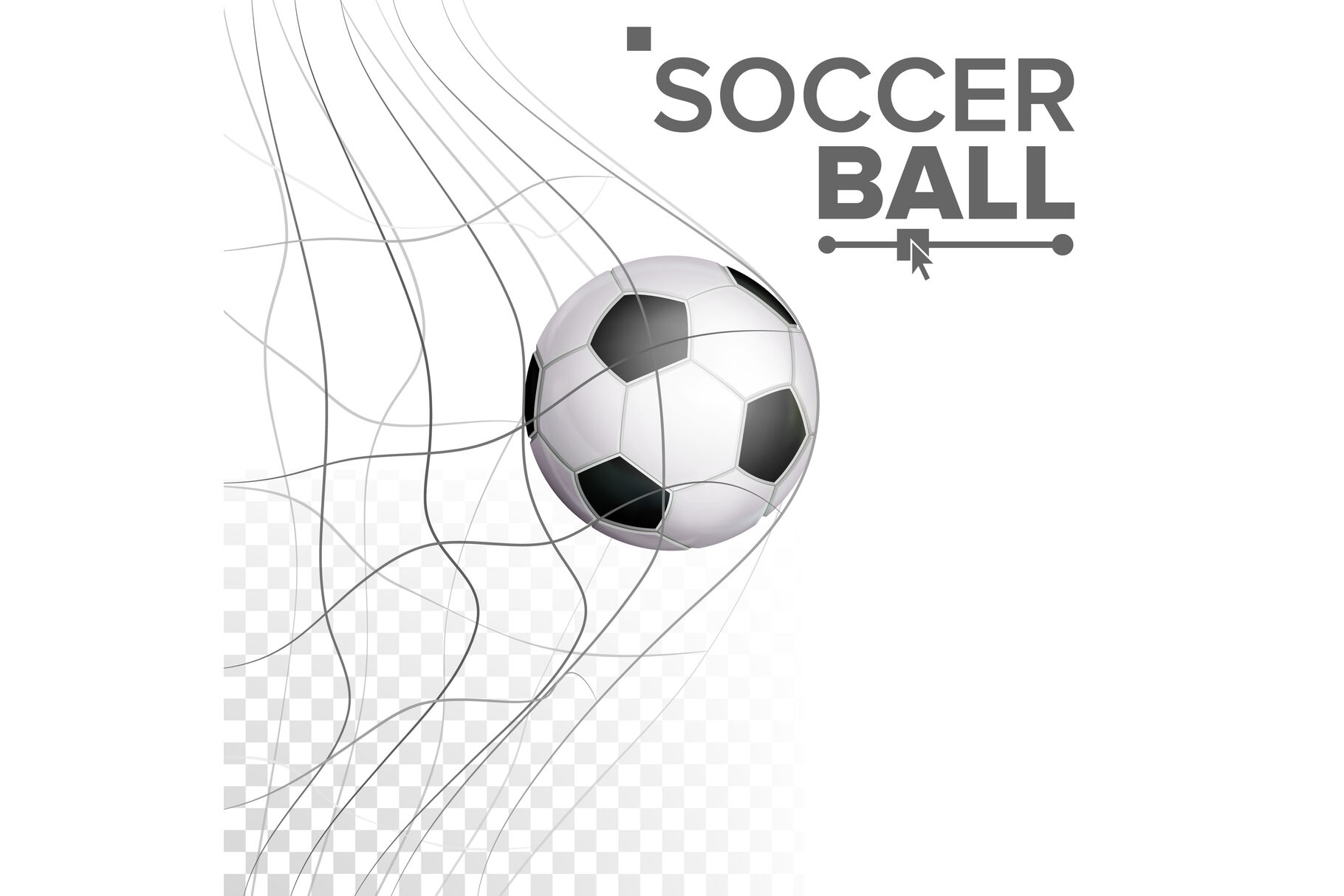 Soccer Ball In Net Vector Hitting Goal Sport Poster Banner Brochure Design Element Isolated On Transparent Background Illustration By Pikepicture Thehungryjpeg Com