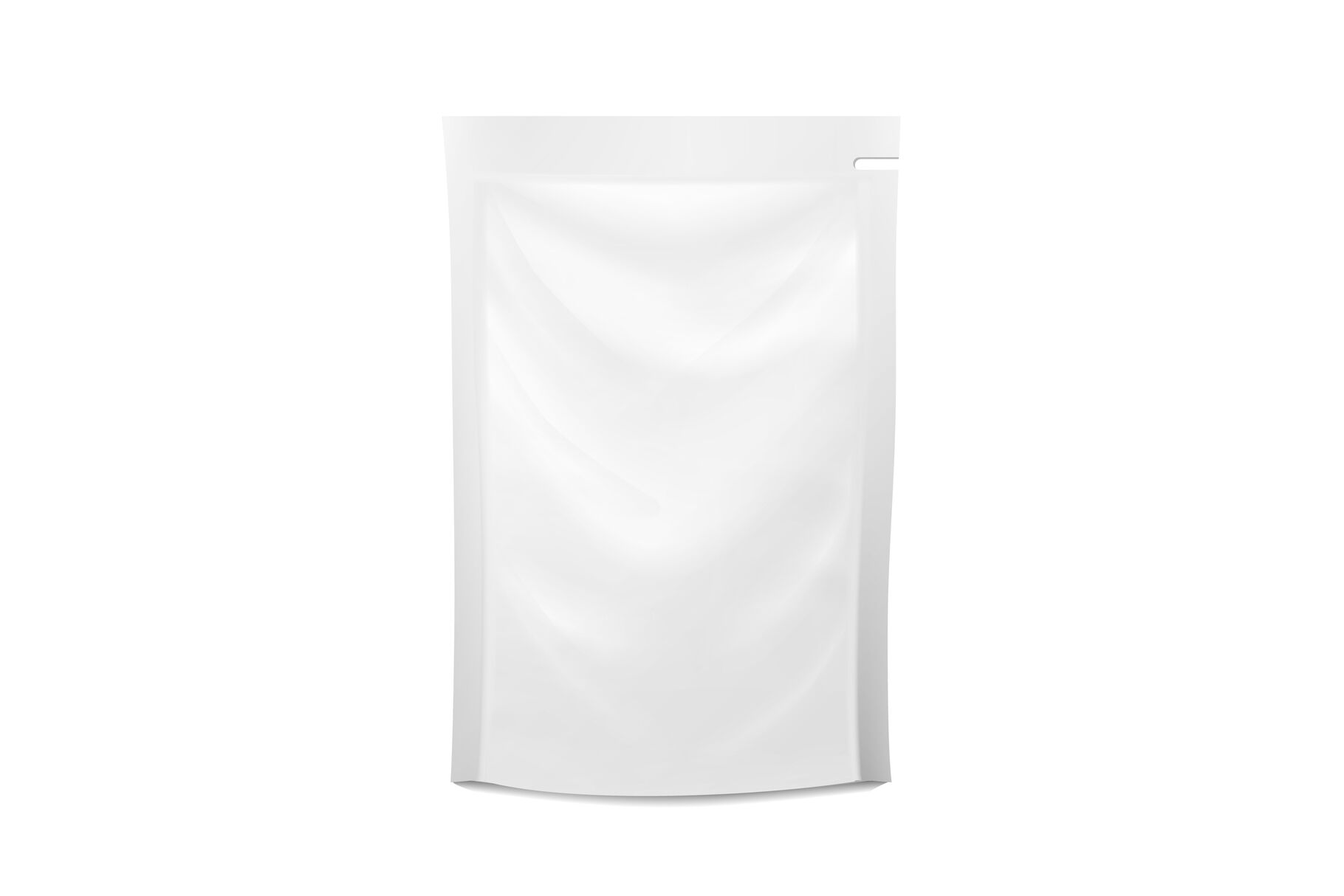 White Blank Plastic Spouted Pouch. Vector Doypack Food Bag Within Blank Packaging Templates