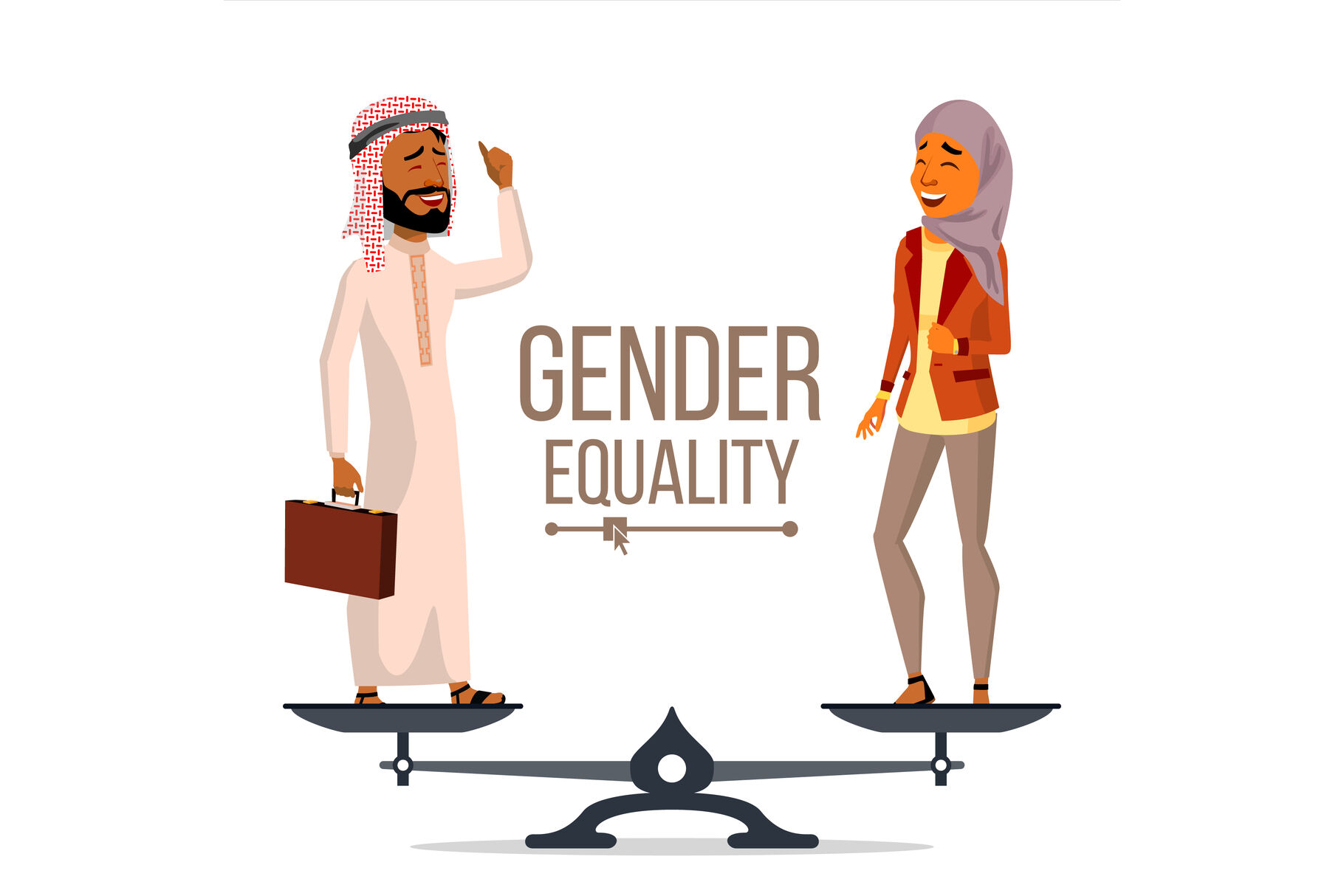 Gender Equality Vector Businessman Business Woman Equal Opportunity