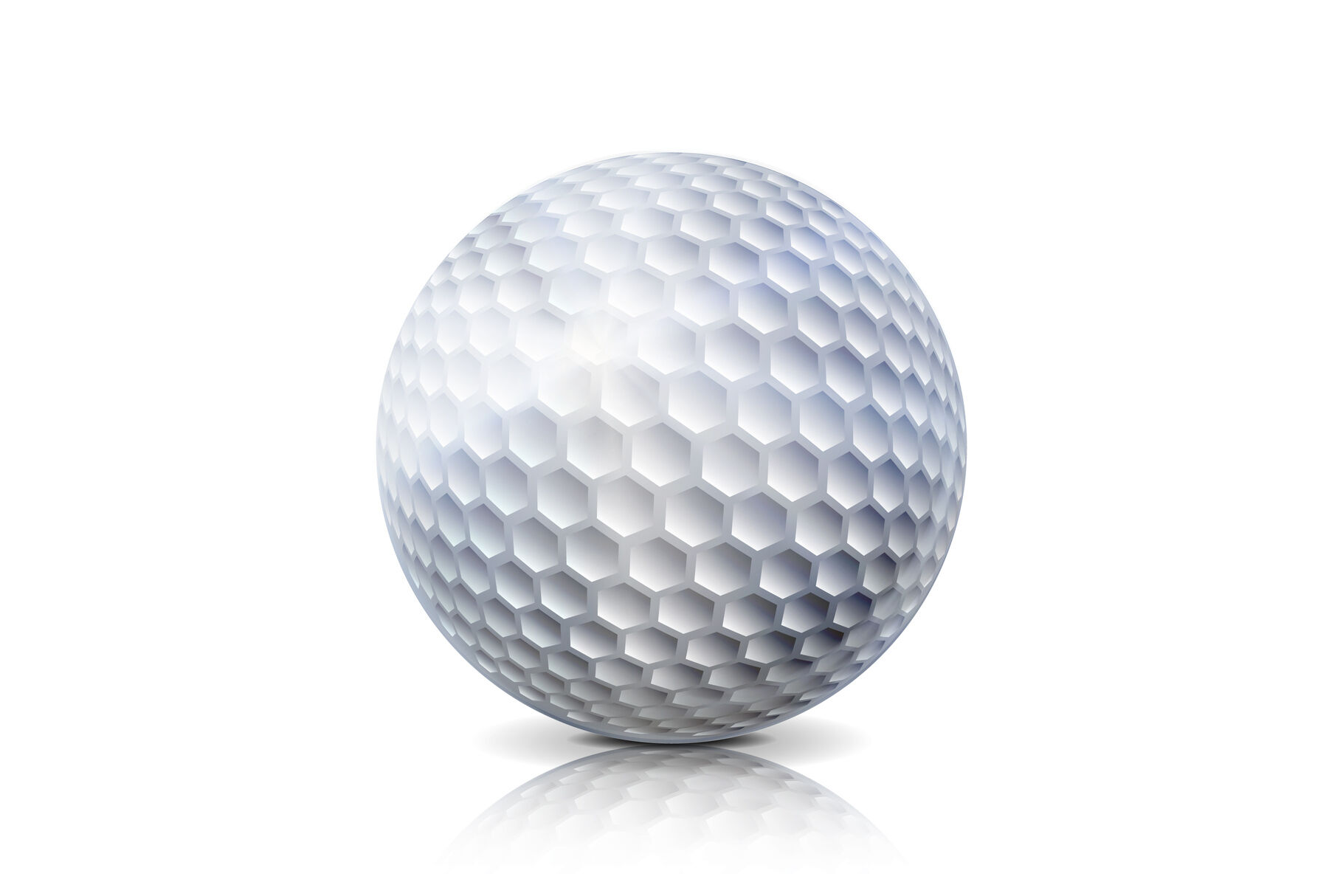 Realistic Golf Ball Isolated On White Background. Traditional Classic ...