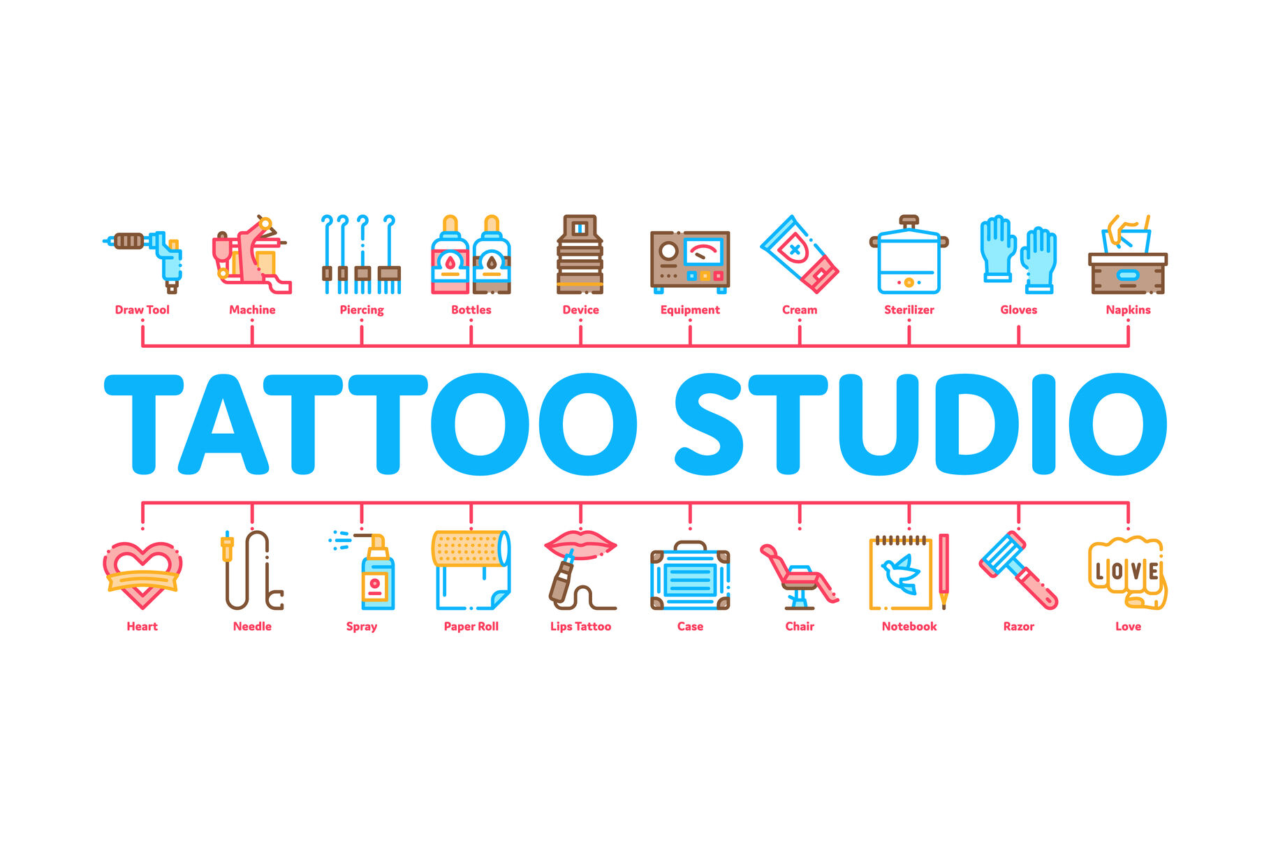 Conspirise Tattoo Studio - Ornate Banner Logo Design Template — Customize  it in Kittl