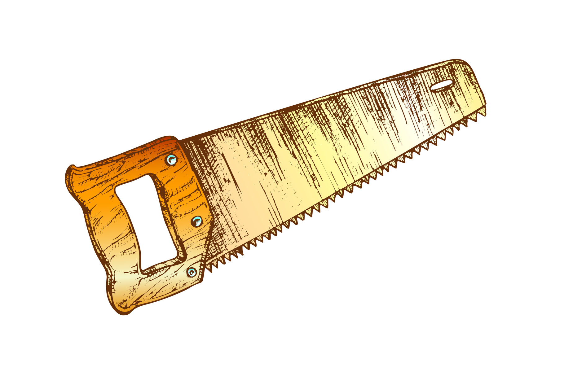 Color Hand Saw Woodworker Instrument Closeup Vector By Pikepicture ...