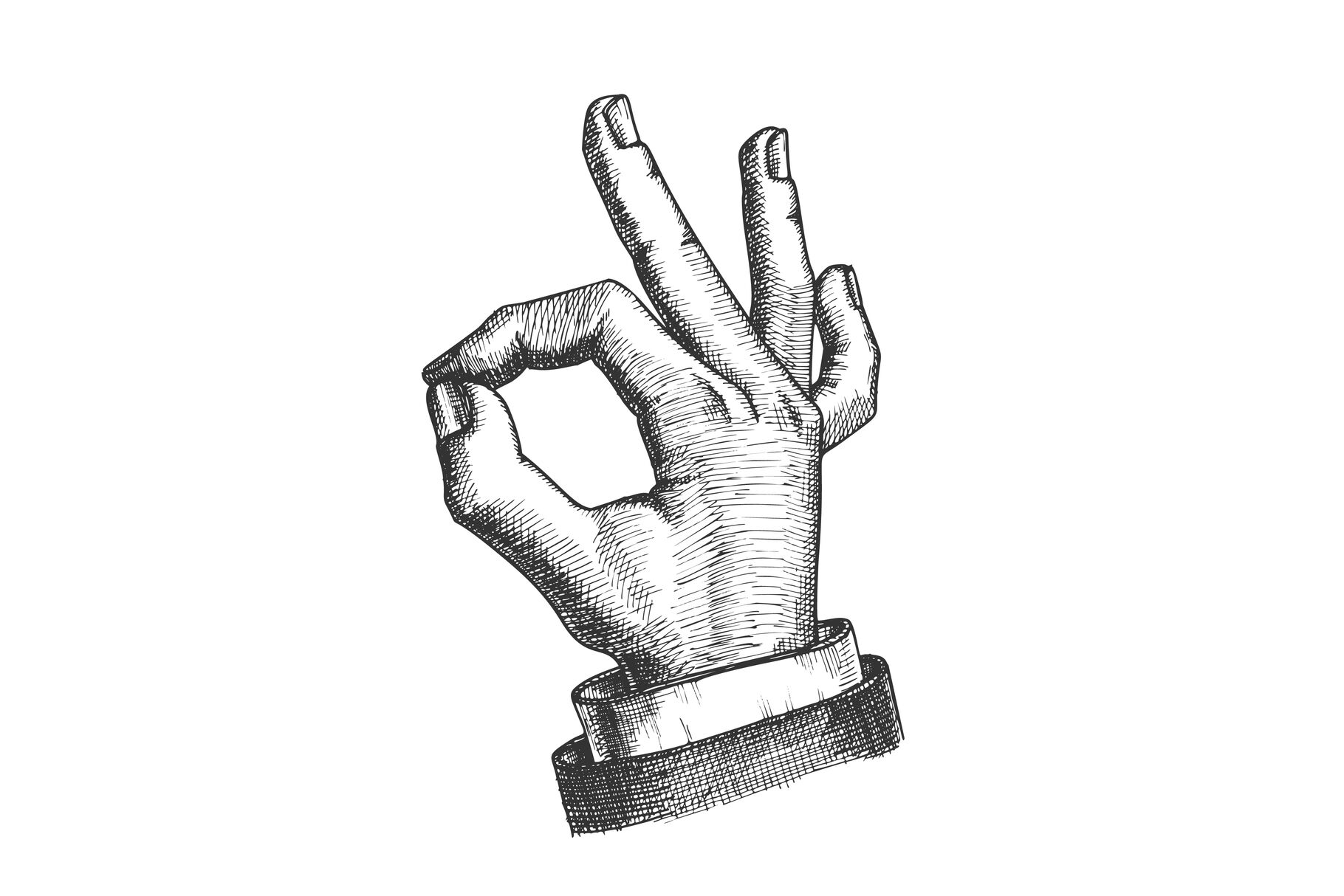 Hand Gesture Okay Ok Agree Approval Sign Vector By Pikepicture ...