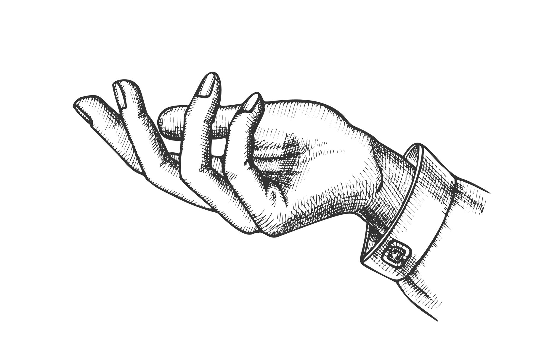 vector open hand
