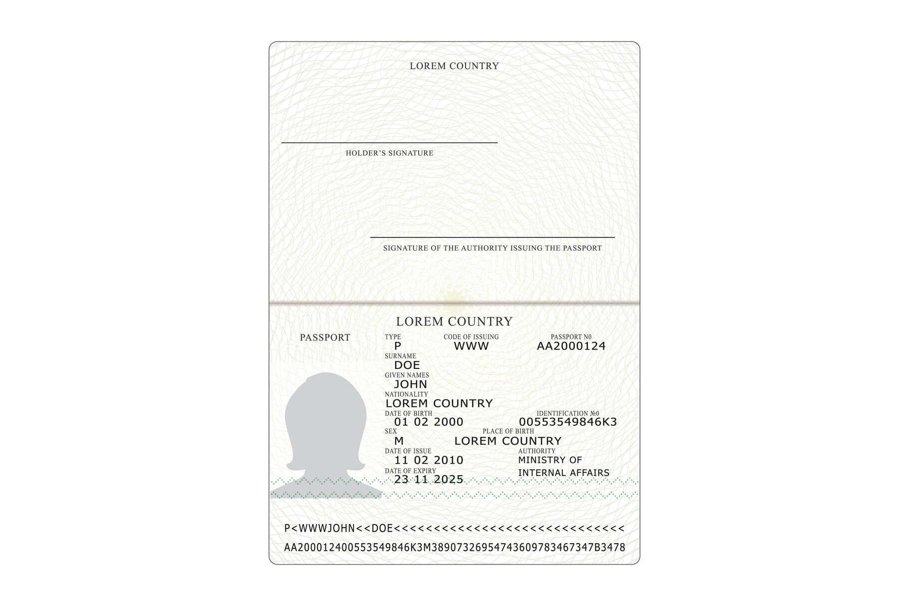 blank passport