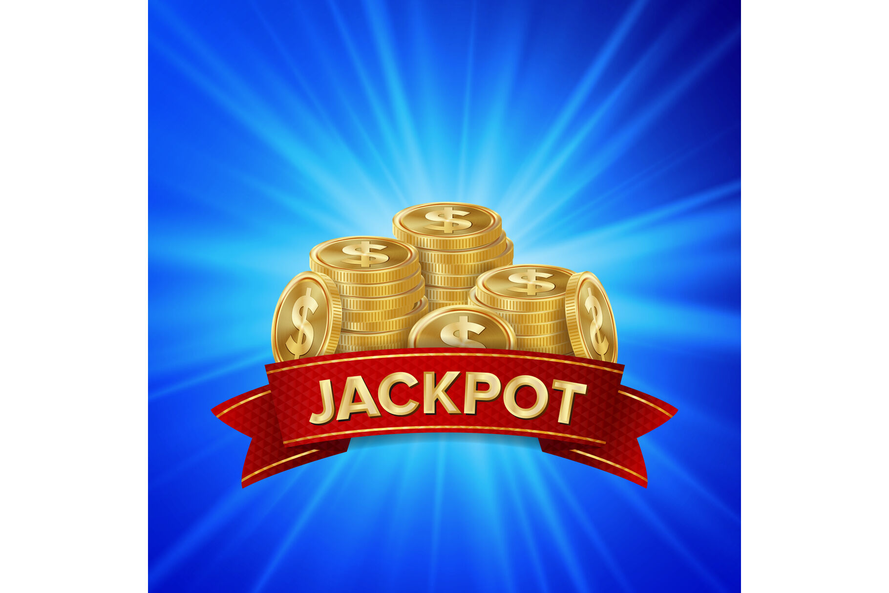Jackpot Background Vector Golden Casino Treasure Winner Concept Illustration Gold Coins By Pikepicture Thehungryjpeg Com
