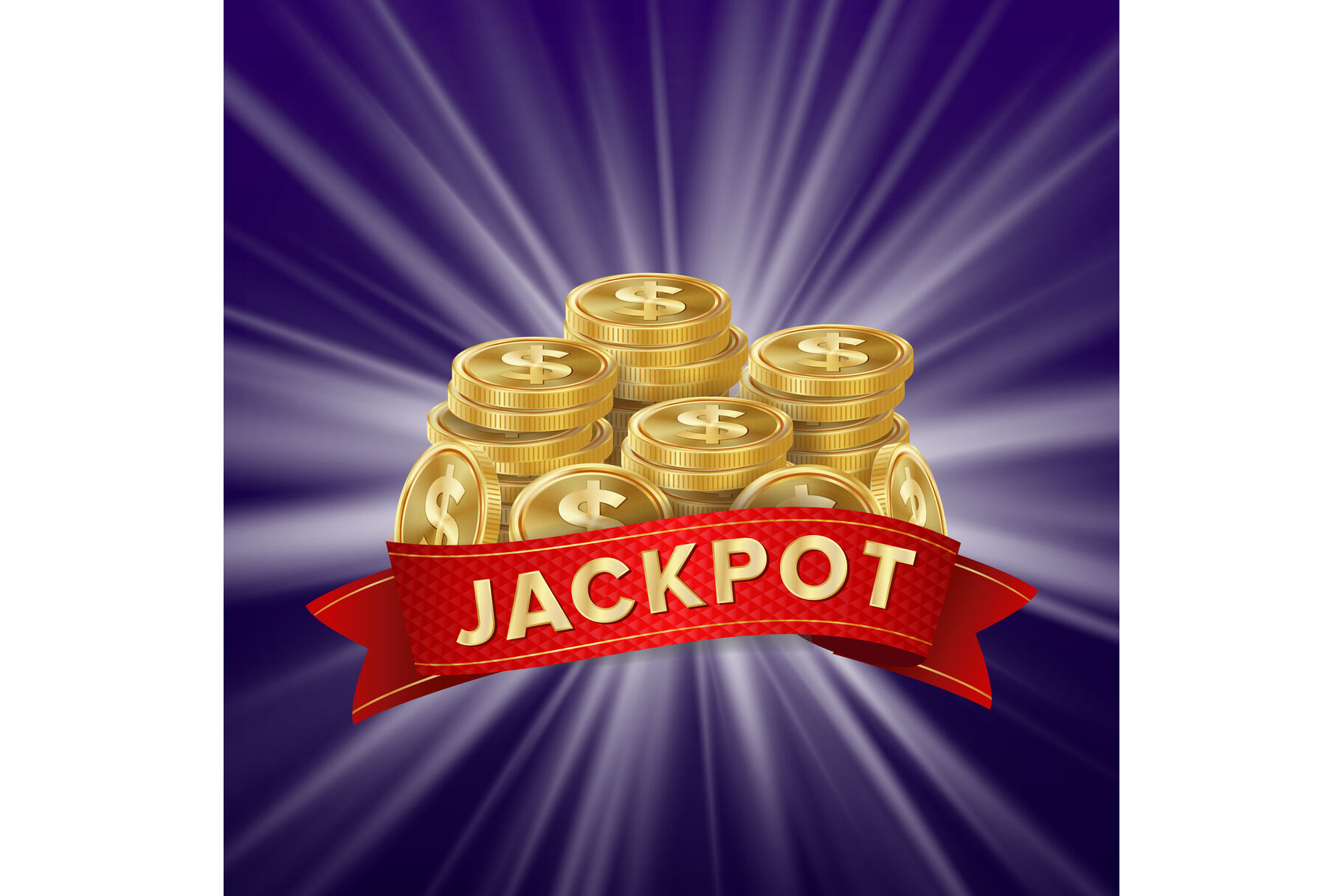 Jackpot Background Vector. Golden Casino Treasure. Big Win Banner For  Online Casino, Card Games, Poker, Roulette. By Pikepicture | TheHungryJPEG