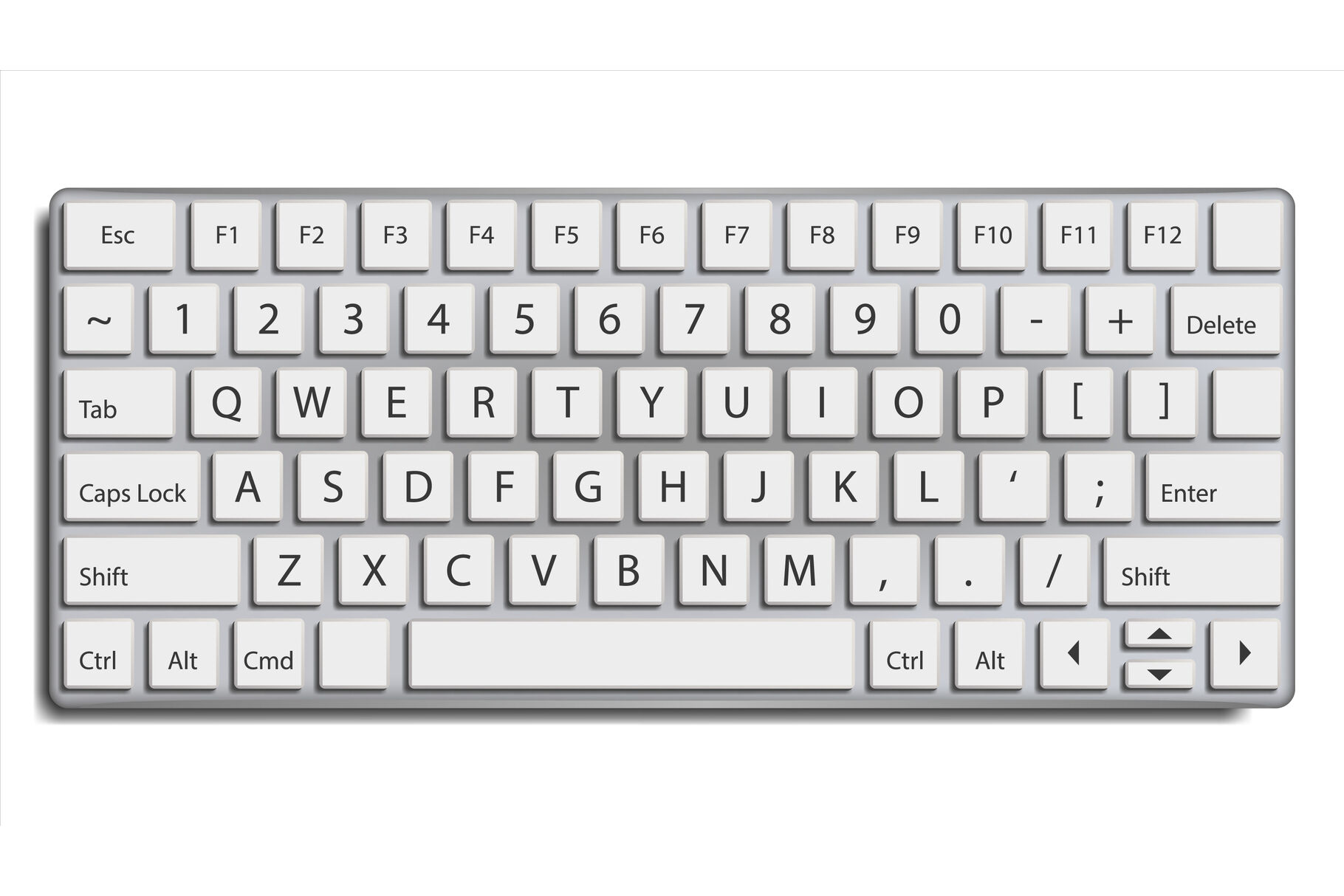 computer keyboard vector