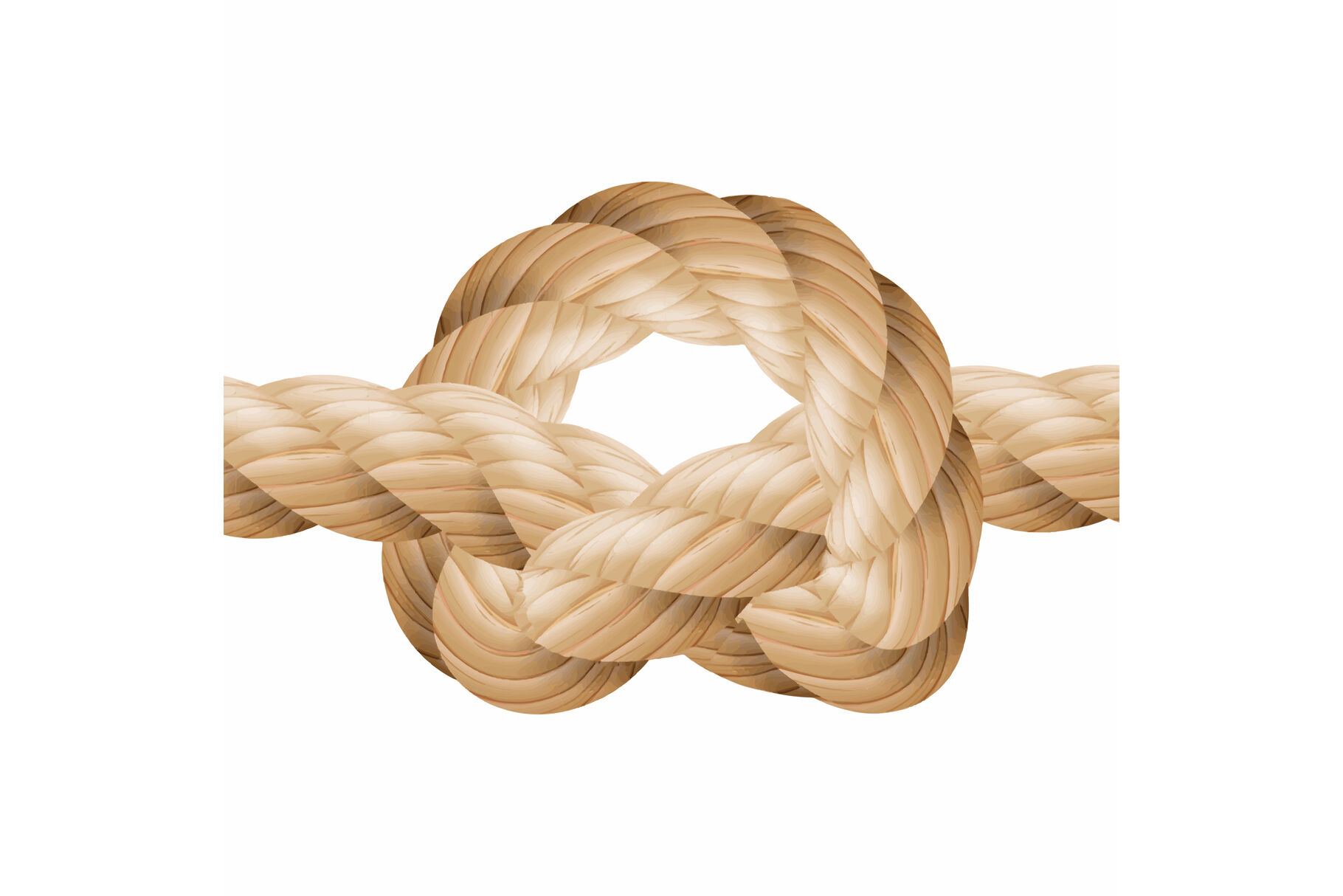 Rope Knot Vector. Marine Rope Knot. Isolated On White Background. For  Fabric, Wallpaper, Wrapping. Figure 8, Overhand. By Pikepicture