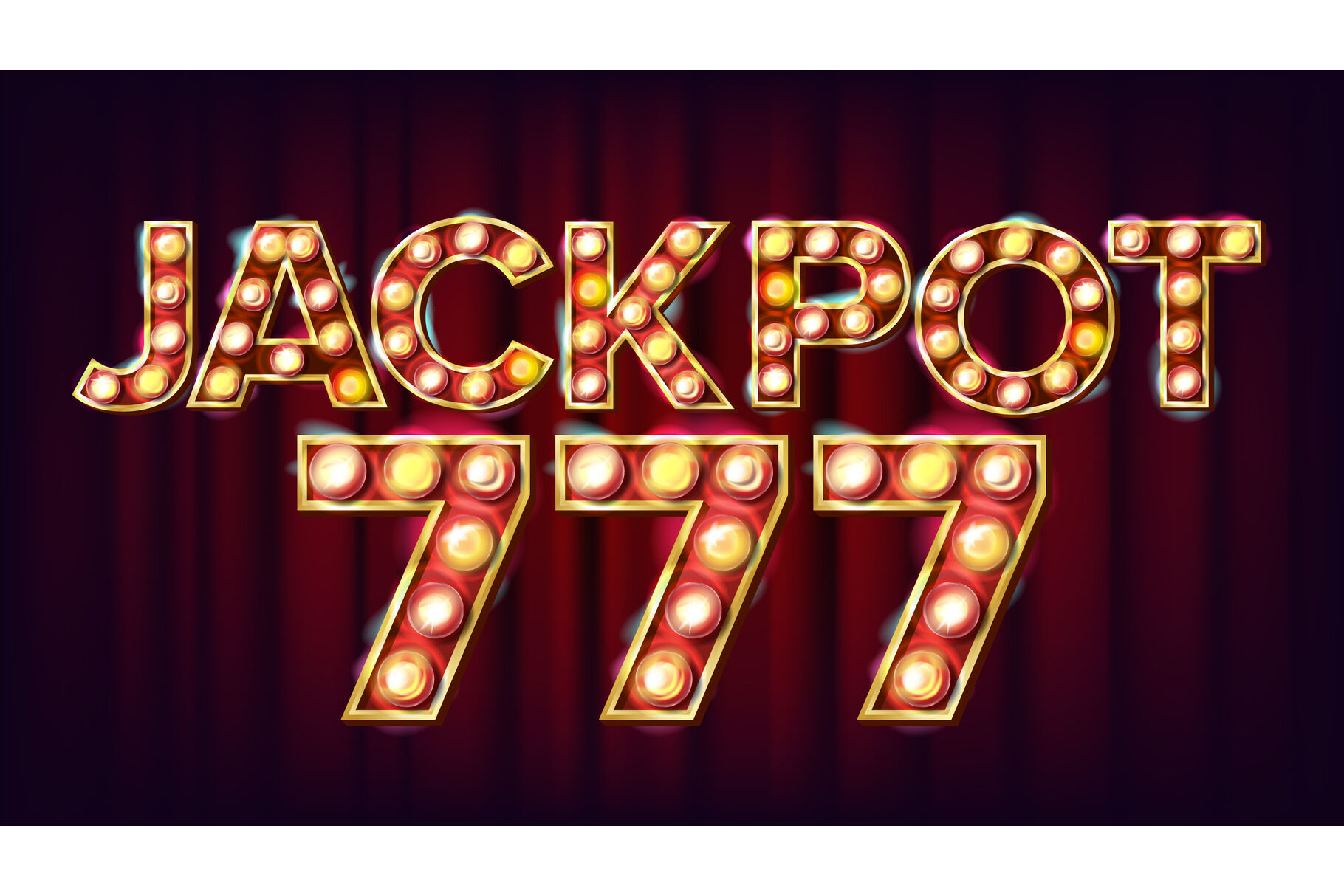 Jackpot 777 Banner Vector. Casino Shining Light Sign. For Slot Machines,  Card Games Design. Game Illustration By Pikepicture | TheHungryJPEG