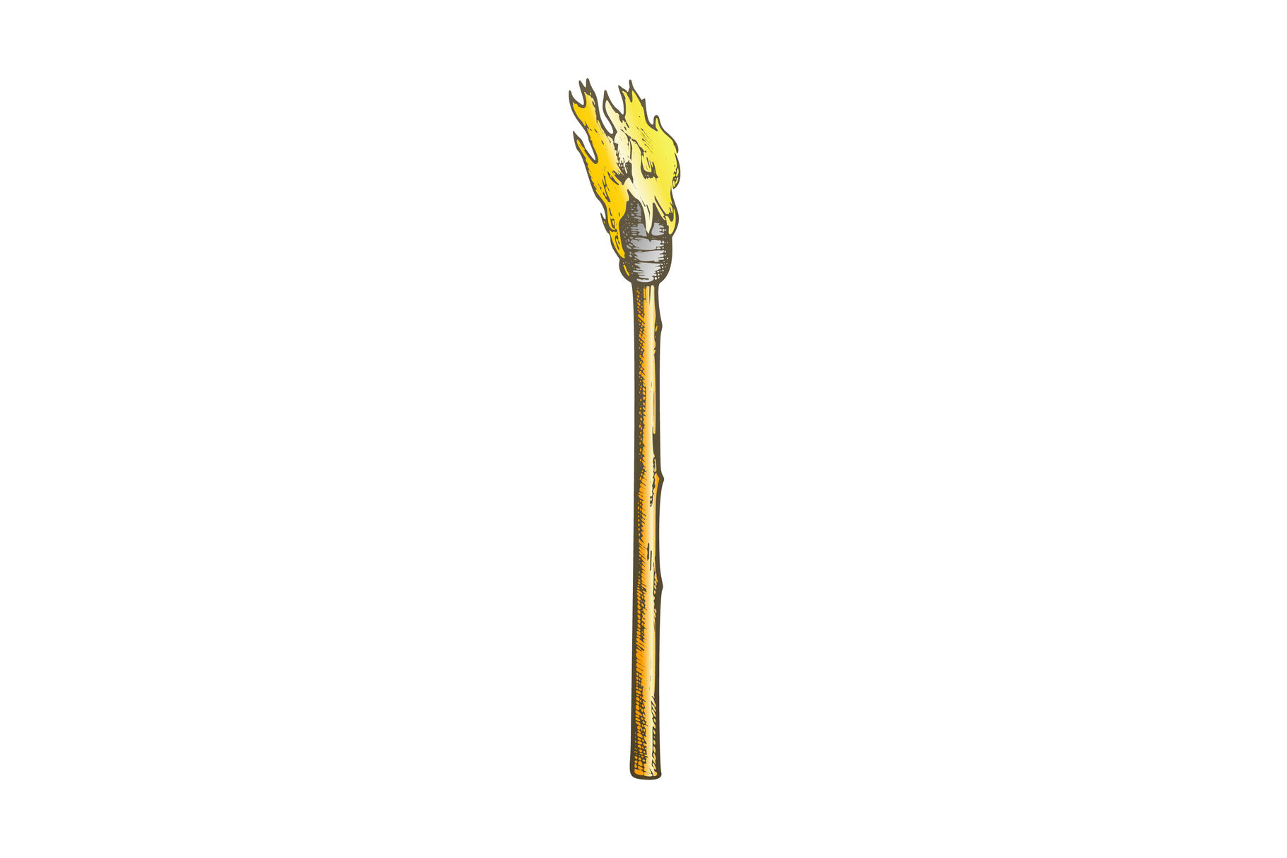 wood torch clipart
