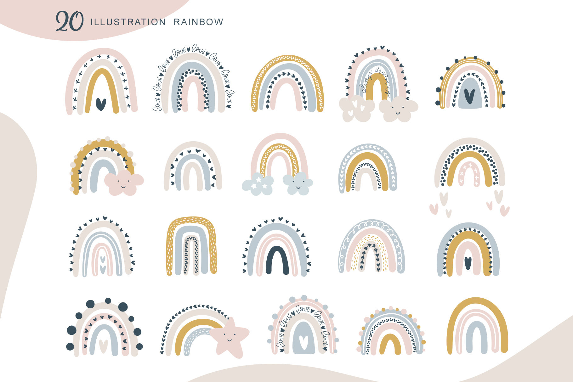 Download Rainbow Scandinavian Svg By Happy Letters Thehungryjpeg Com