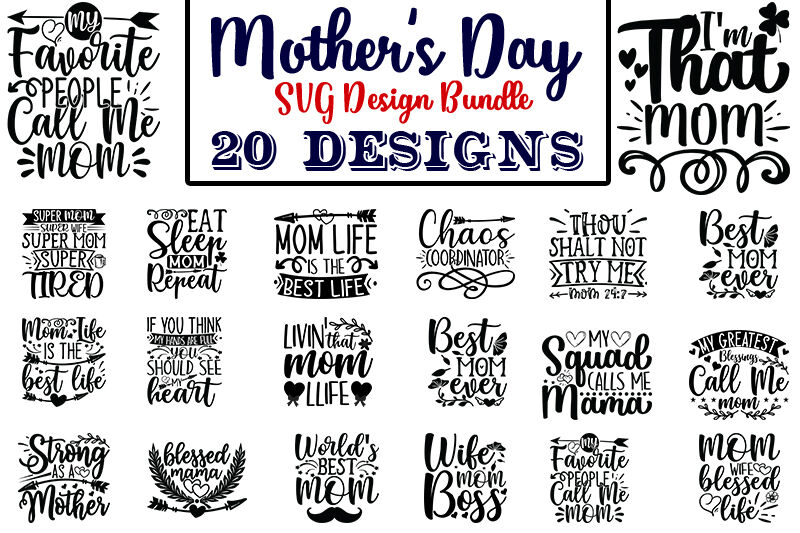 Download Mothers Day Svg Design Bundle By Srbesu Thehungryjpeg Com