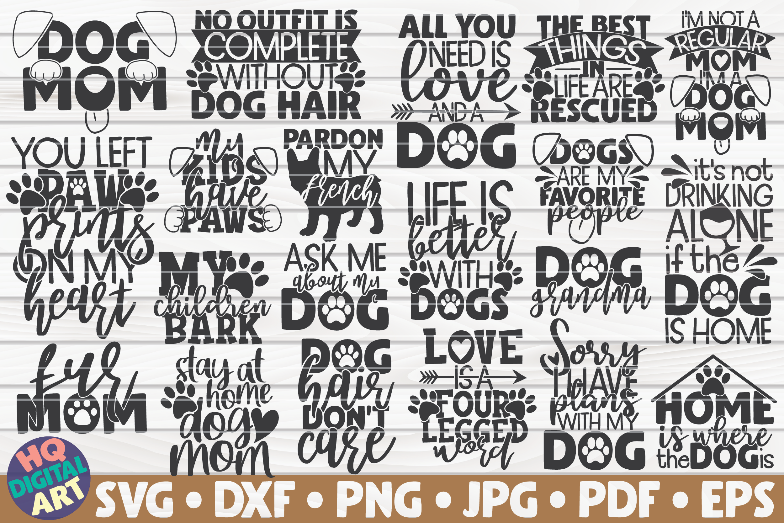 Dog mom quotes SVG Bundle By HQDigitalArt | TheHungryJPEG