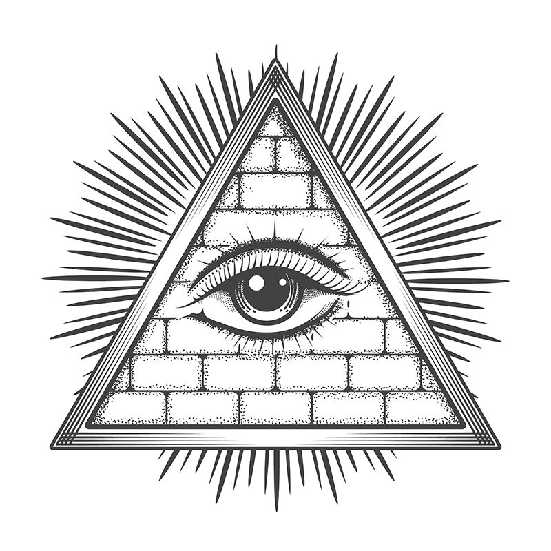 All Seeing Eye Pyramid Masonic Symbol By Olena19 Thehungryjpeg Com