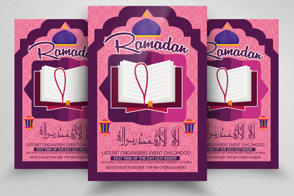 Ramadan Mubarak Flyer Template By Designhub Thehungryjpeg Com