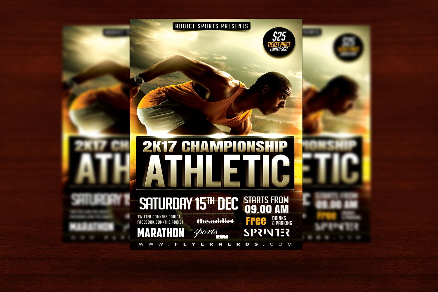 Athletic Championships Sports Flyer By Design Addict Thehungryjpeg Com
