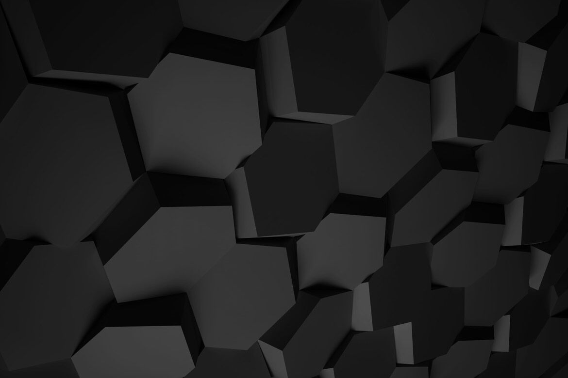 Black Hexagon Backgrounds By ArtistMef | TheHungryJPEG