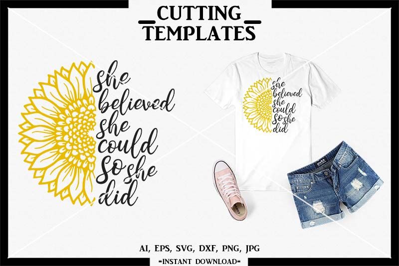 Download Sunflower, Sunflower SVG, Silhouette, Cameo, Cricut, DXF ...