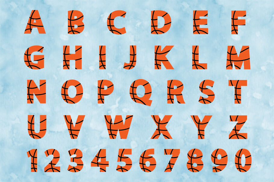 Basketball Alphabet Clip Art Letters A-Z Printable & -  Norway