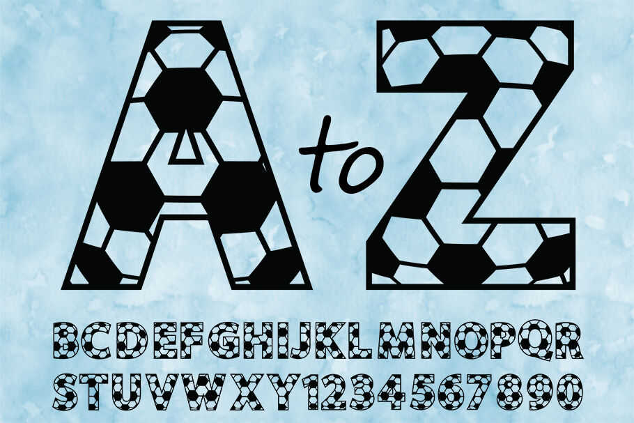 Soccer Alphabet & Numbers SVG, Soccer Alphabet Clipart, Letters Sport