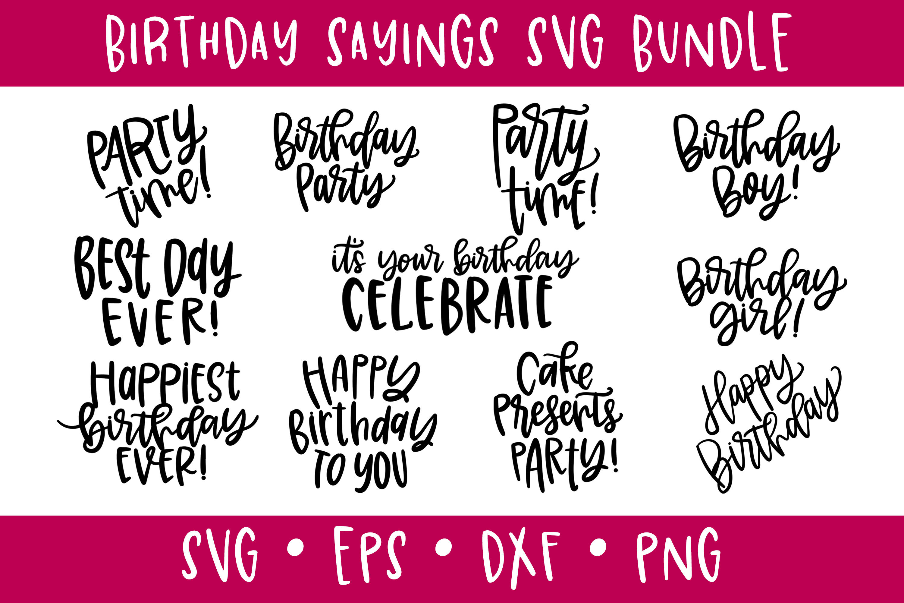 Birthday Svg Bundle By Affinity Grove Thehungryjpeg Com