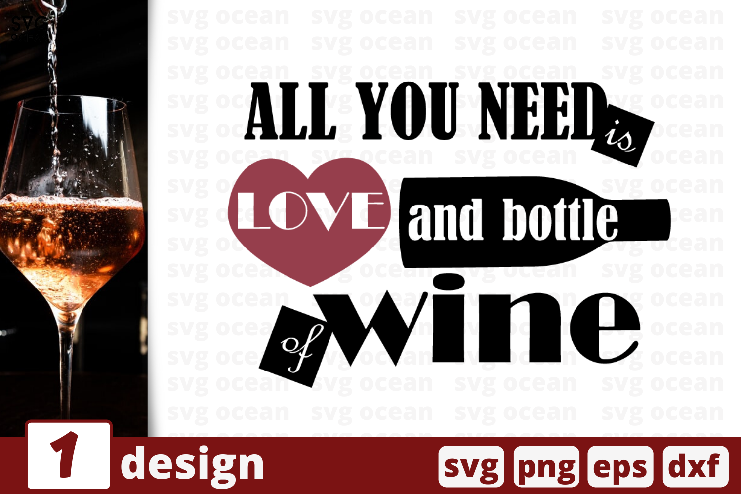 Download 1 LOVE AND BOTTLE OF WINE svg bundle, quotes cricut svg By SvgOcean | TheHungryJPEG.com